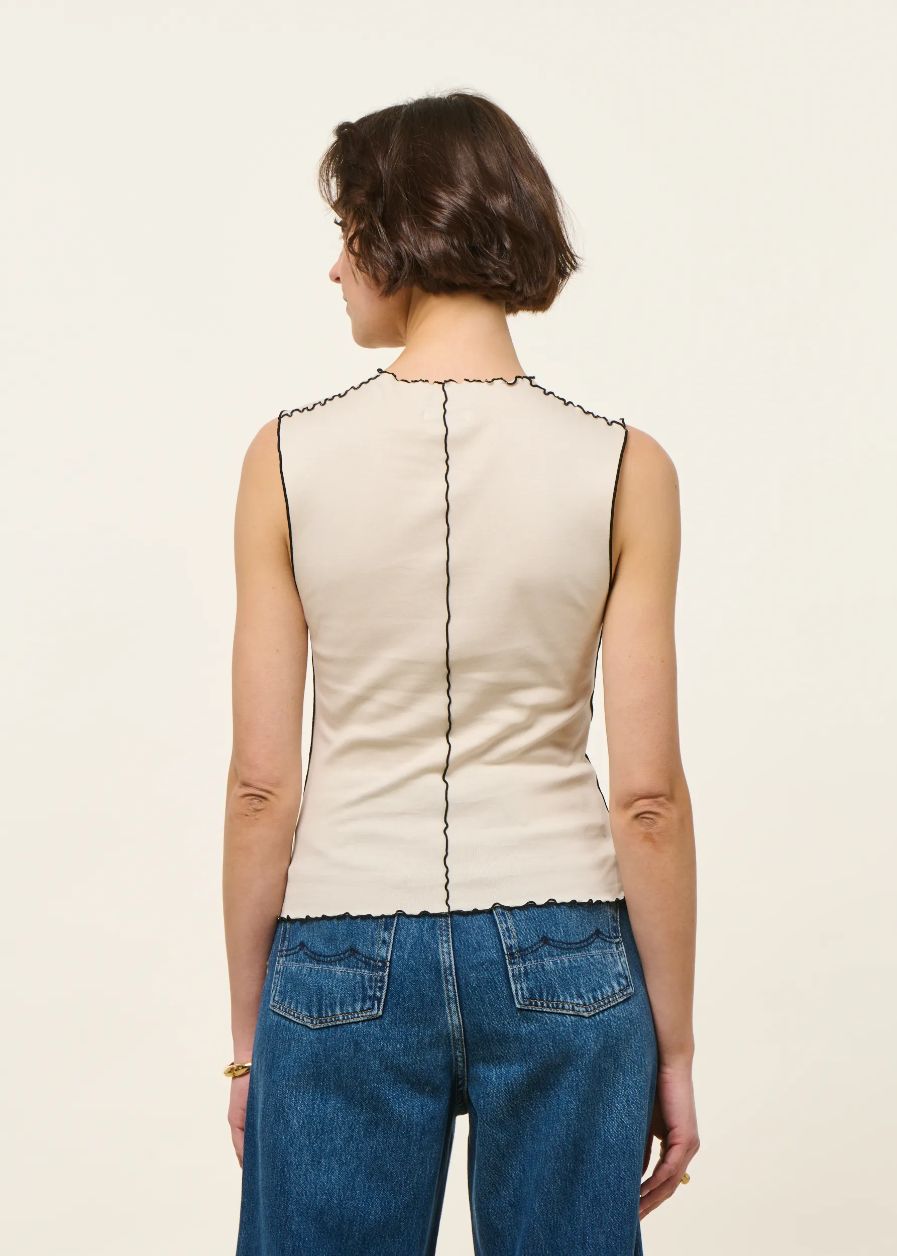 Top en coton bio | écru "Pin-tucked top organic cotton - nature white", Rotholz, photo 3