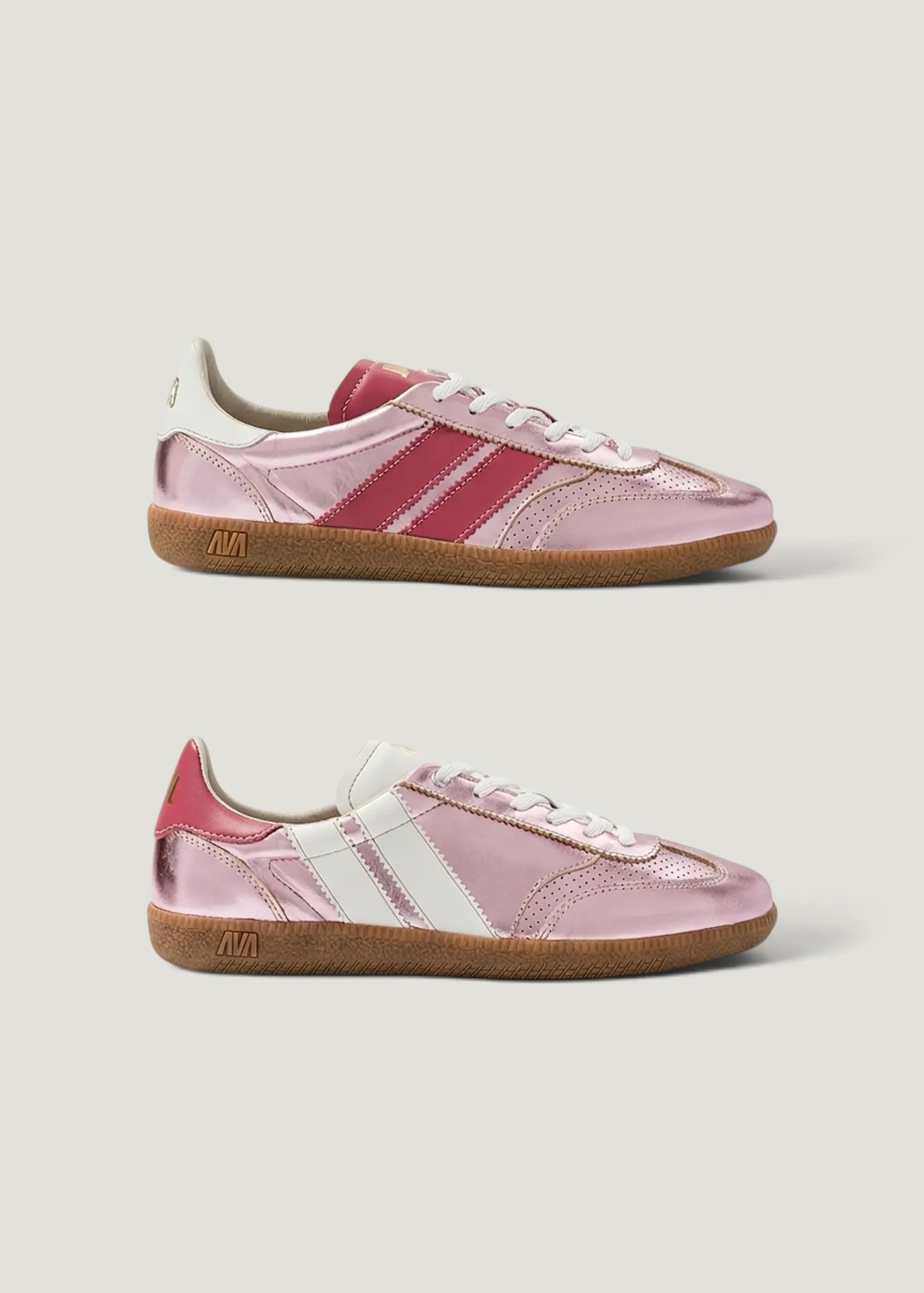 Baskets en cuir certifié | rose brillant "pulse - pink pearl", Caval, photo 3