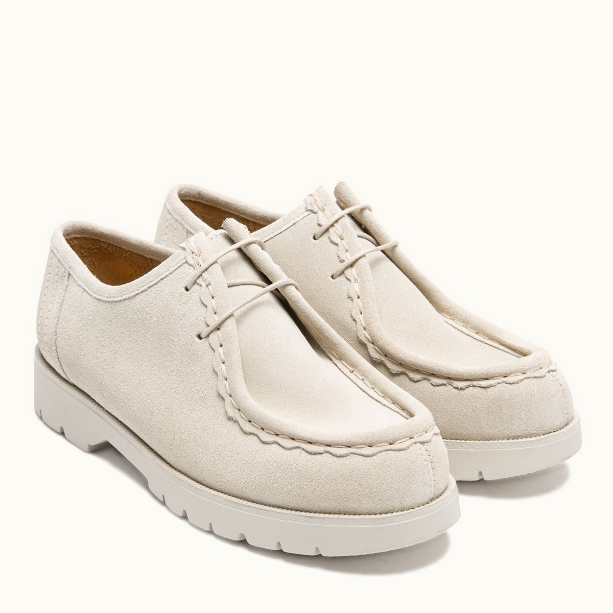 Derbys made in France aus zertifiziertem Leder | Ecru "padror frost", Kleman, Foto 2