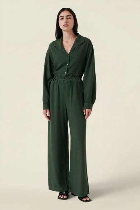 Pantalon en ecovero et lin | vet "Caribbean Pants" - AMT Studio