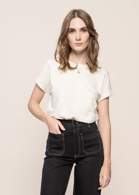 T-shirt en coton bio non teinté | écru "idaara undyed"