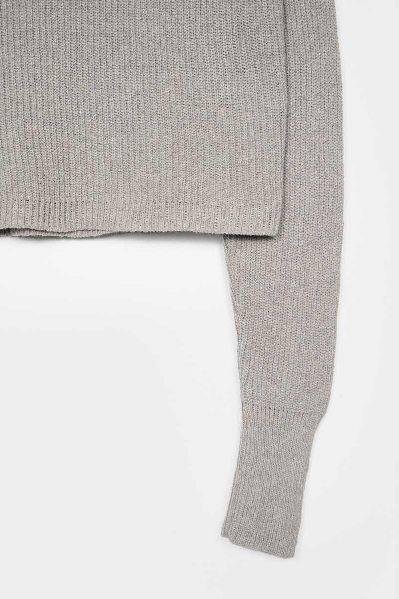 Pullover mit Hemdkragen aus recycelter Baumwolle | Grau "maglia olivia grigio ghiaccio", Rifò, Foto 7