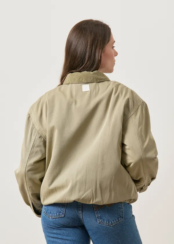 Veste doublée en coton bio | vert "Padded cotton iconic å jacket - light sage", Armedangels
