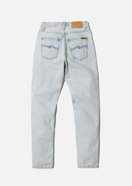 Jean mom bleu délavé en coton bio - breezy britt touch of blue, Nudie Jeans, photo 6