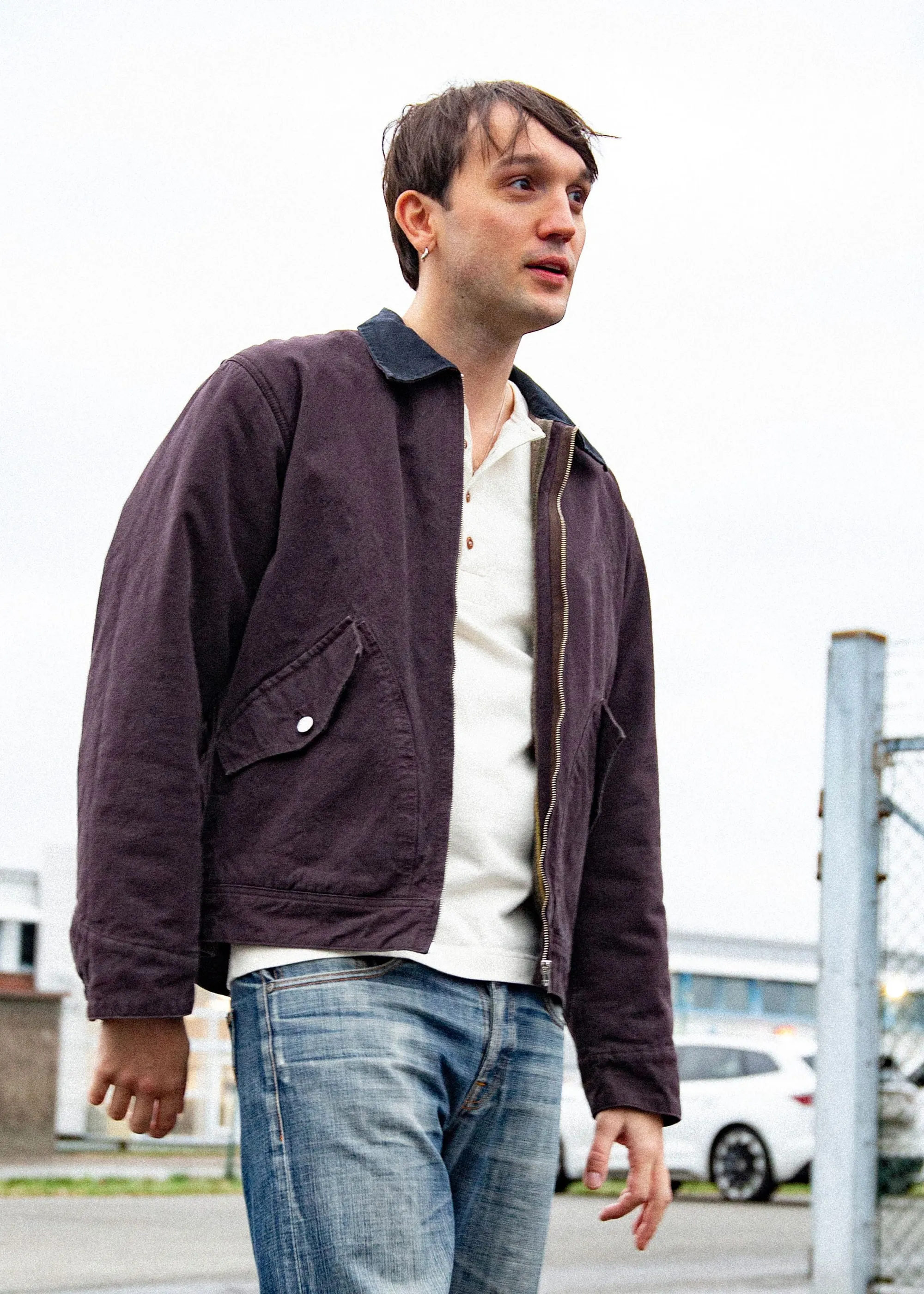 Veste zippée en coton bio | marron "Blake zip jacket duck canvas - dark-brown", Nudie Jeans, photo 2