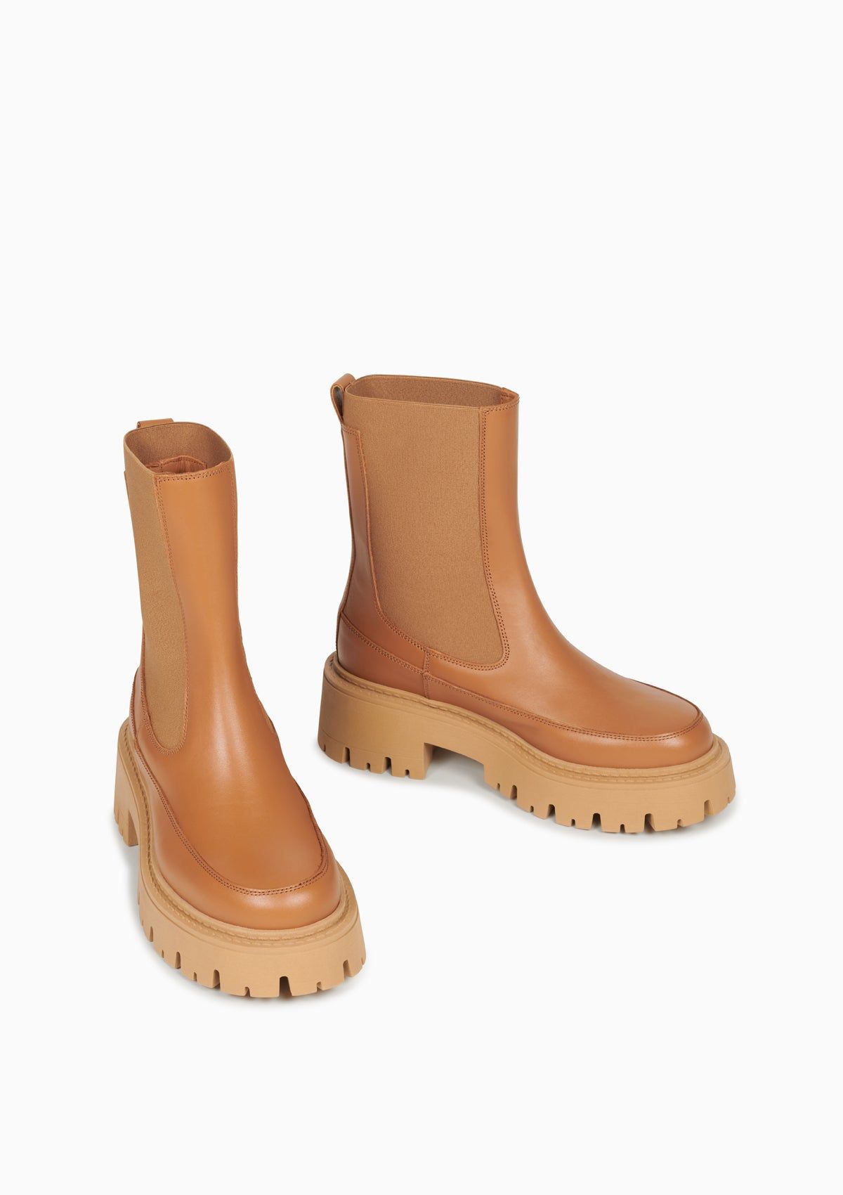 Bottines chelsea en cuir certifié | caramel "le jour caramel", Feners, photo 2