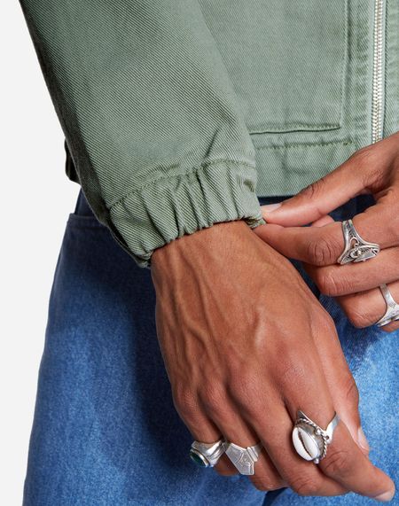Jacke mit Reißverschluss aus Bio-Baumwolle | Grün "bethel sage green", Olow, Foto 3