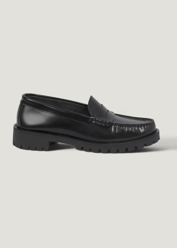 Mocassin en cuir vernis certifié | noir "iris", Jules & Jenn