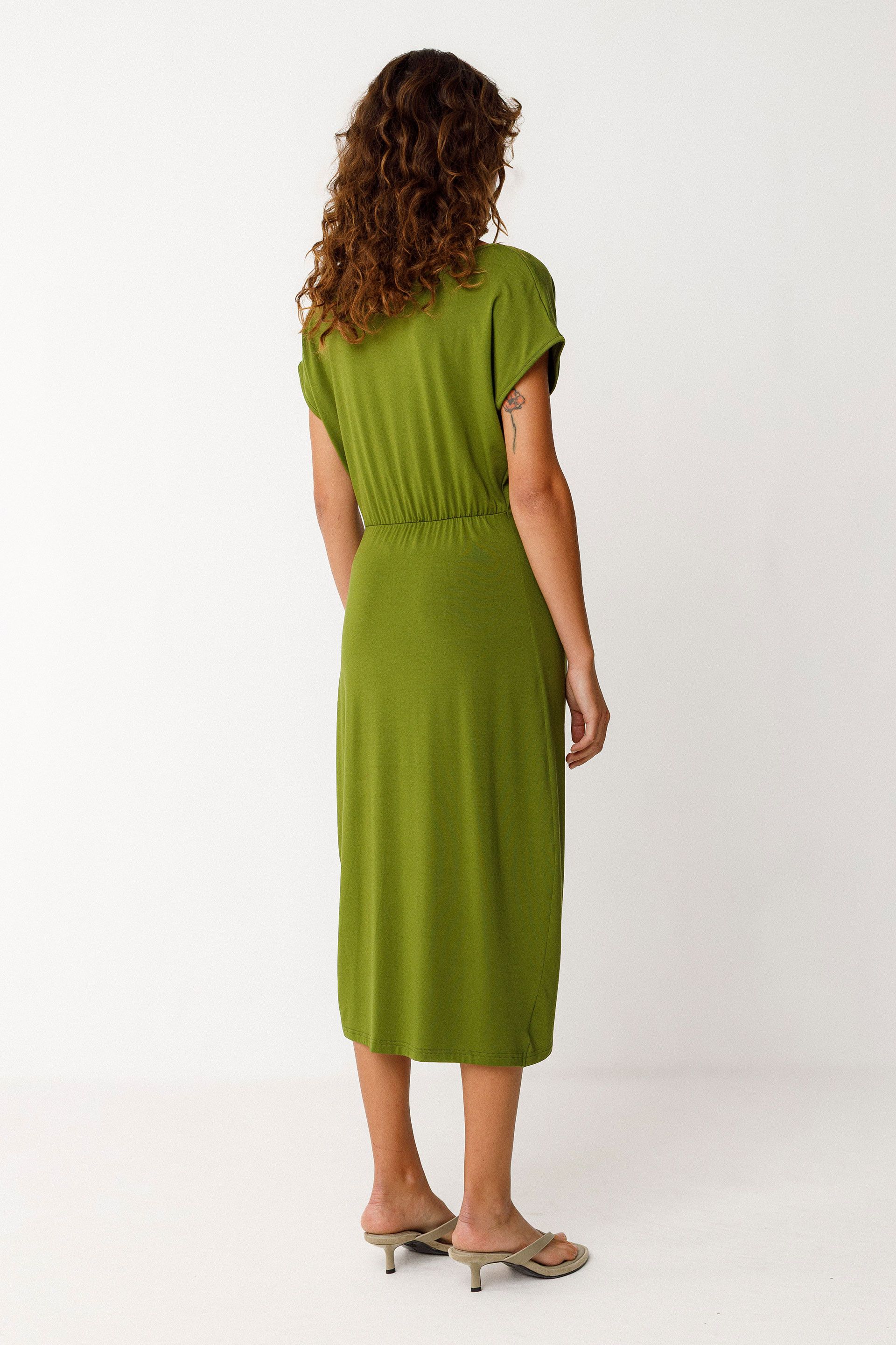 Kleid aus Modal | Grün "vestido amade - dark green", SKFK, Foto 4