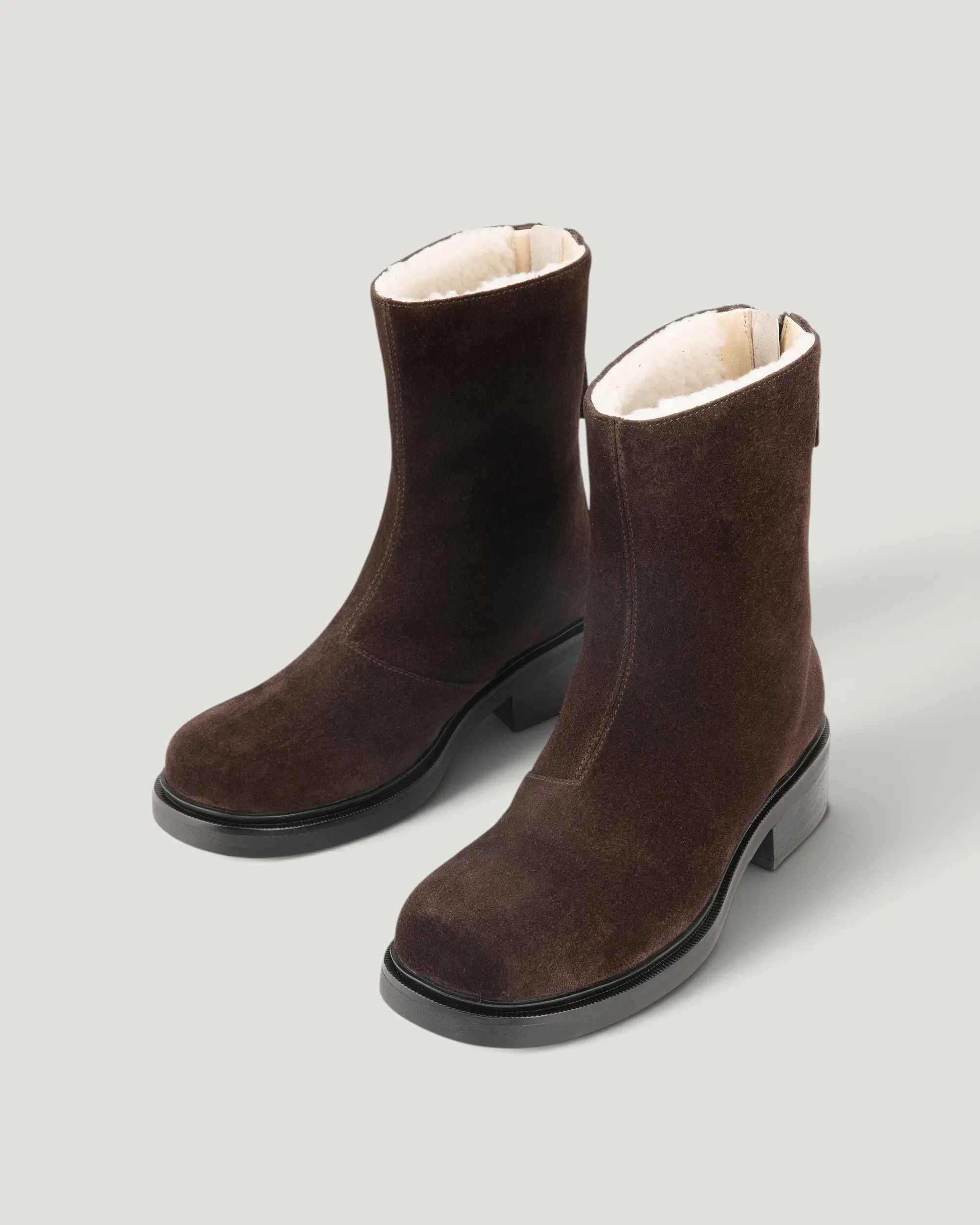 Bottines en cuir daim doublées | marron "Karlie", Vagabond, photo 2
