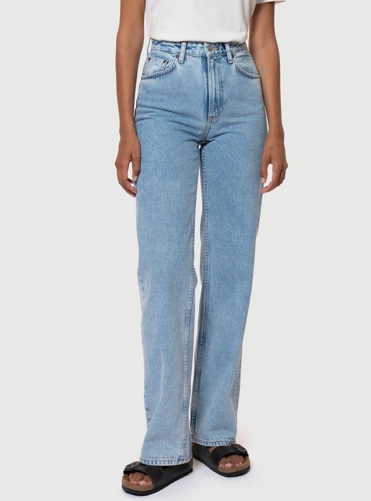 Jean ample bleu clair en coton bio - clean eileen sunny blue, Nudie Jeans, photo 1