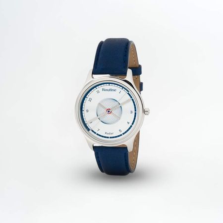 Montre radar cadran blanc bracelet bleu