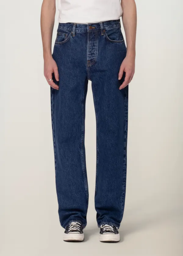 Jean droit large en coton bio | bleu "tuff tony evening jazz", Nudie Jeans
