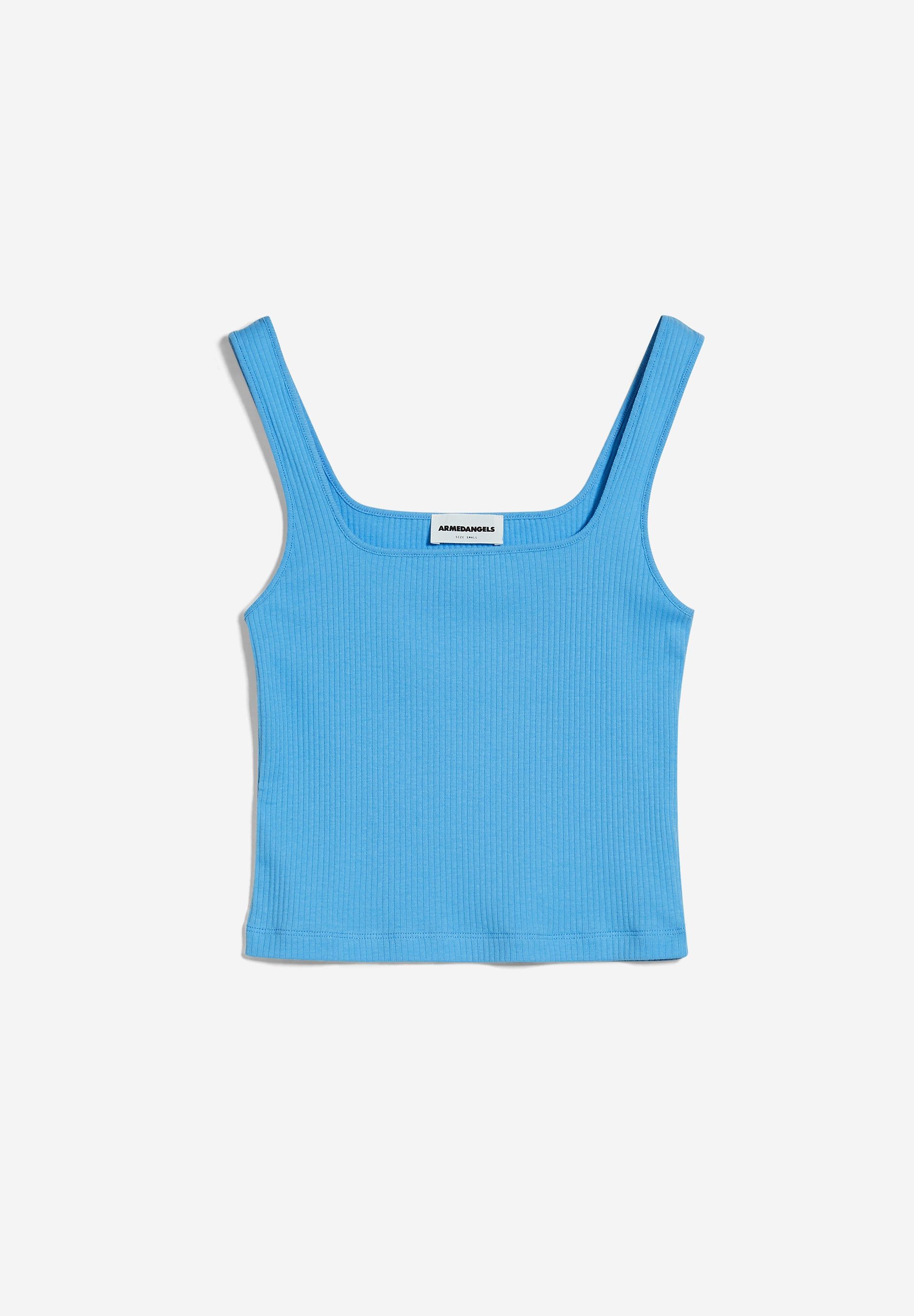 Débardeur bleu en coton bio - aanong blueniverse, Armedangels, photo 1