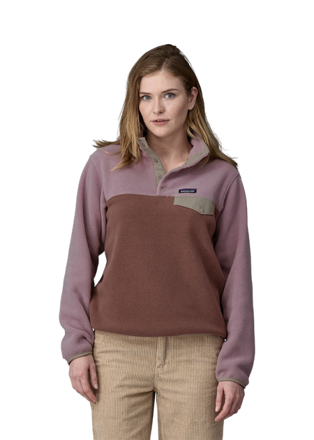 Polaire col boutonné en matière recyclée | rose "w's lw synch snap t p/o dulse mauve"