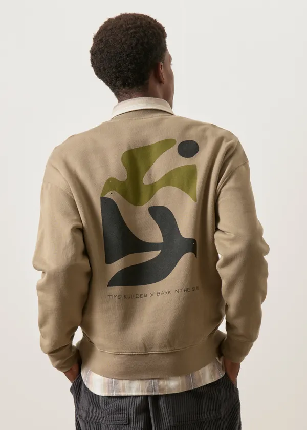 Sweat en coton bio | marron "Peace - almond", Bask in the Sun