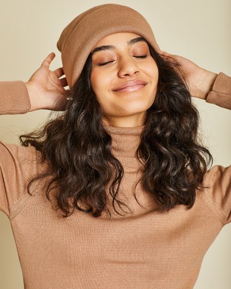 Bonnet beige en coton bio - brooklyn capuccino