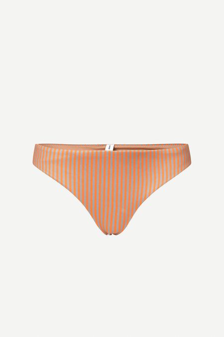 Bas de maillot rayé orange en recyclé - leah bottom - orange st. - Samsoe Samsoe