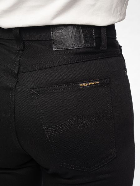 Jean mom en coton bio | noir "breezy britt dry everblack" - Nudie Jeans