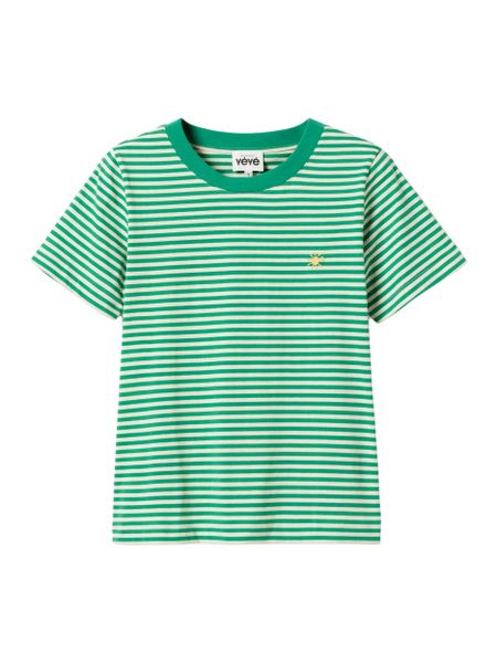 t-shirt en coton bio | rayé "Endless horizon  - green"