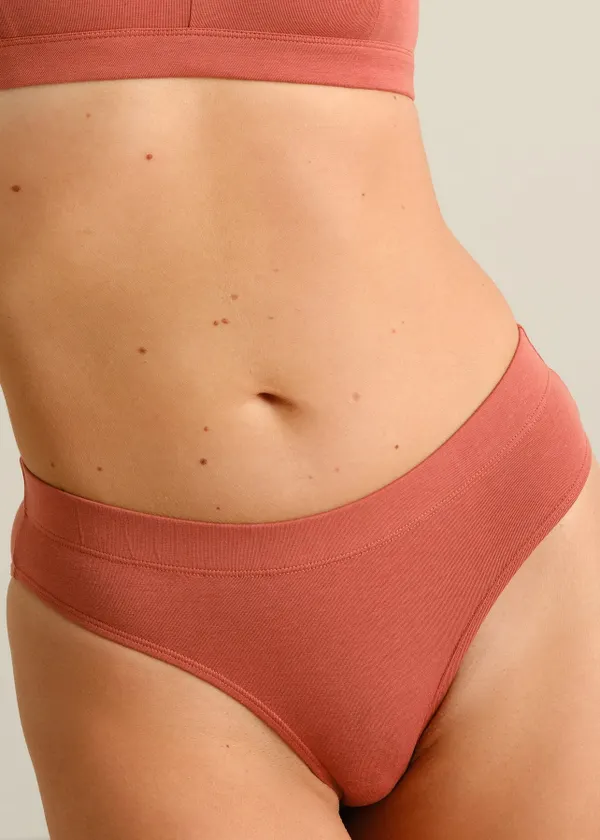 Culotte en coton bio et tencel | orange "Briefs ramsele terracotta red - aragon", Dedicated