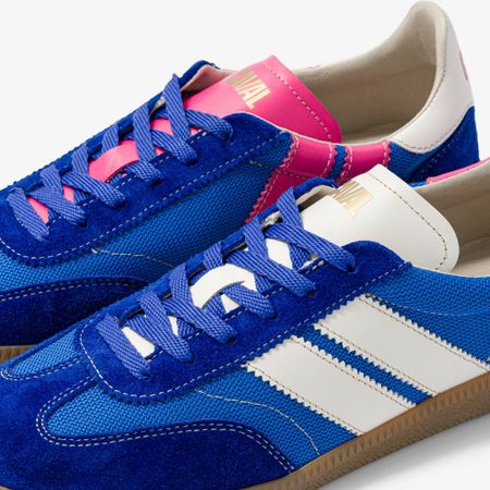 Baskets en mesh recyclé et cuir certifié | bleu "flash kiss" - Caval