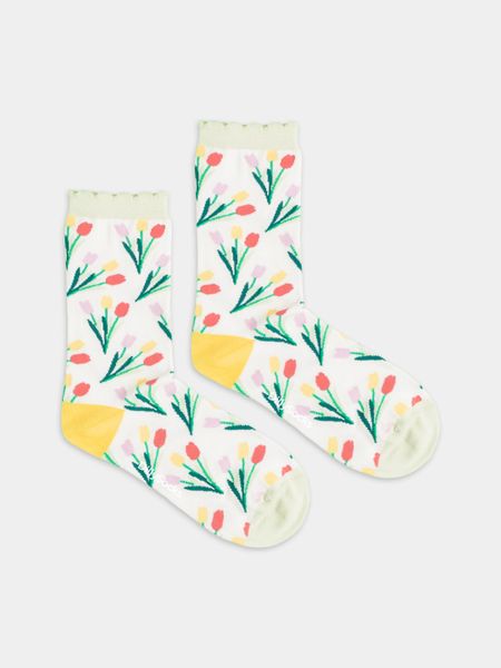 Chaussettes en coton bio | multicolor "tulip treasure"