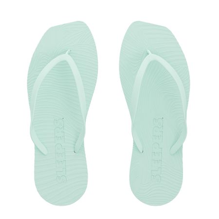 Tongs en caoutchouc naturel tapered | vert "slim mint"