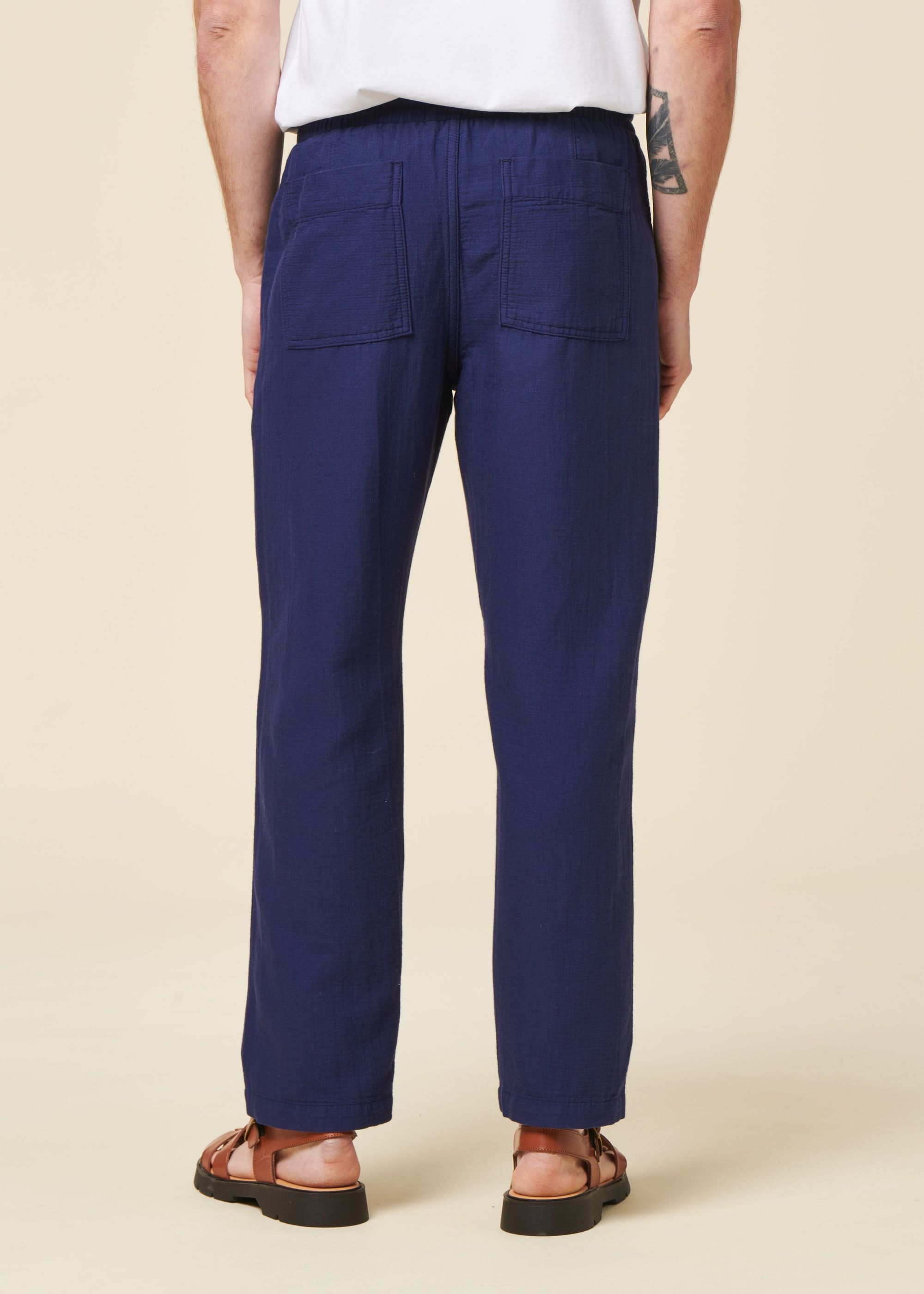 Pantalon droit en coton bio | bleu "hatha25 bleu outremer", Olow, photo 5