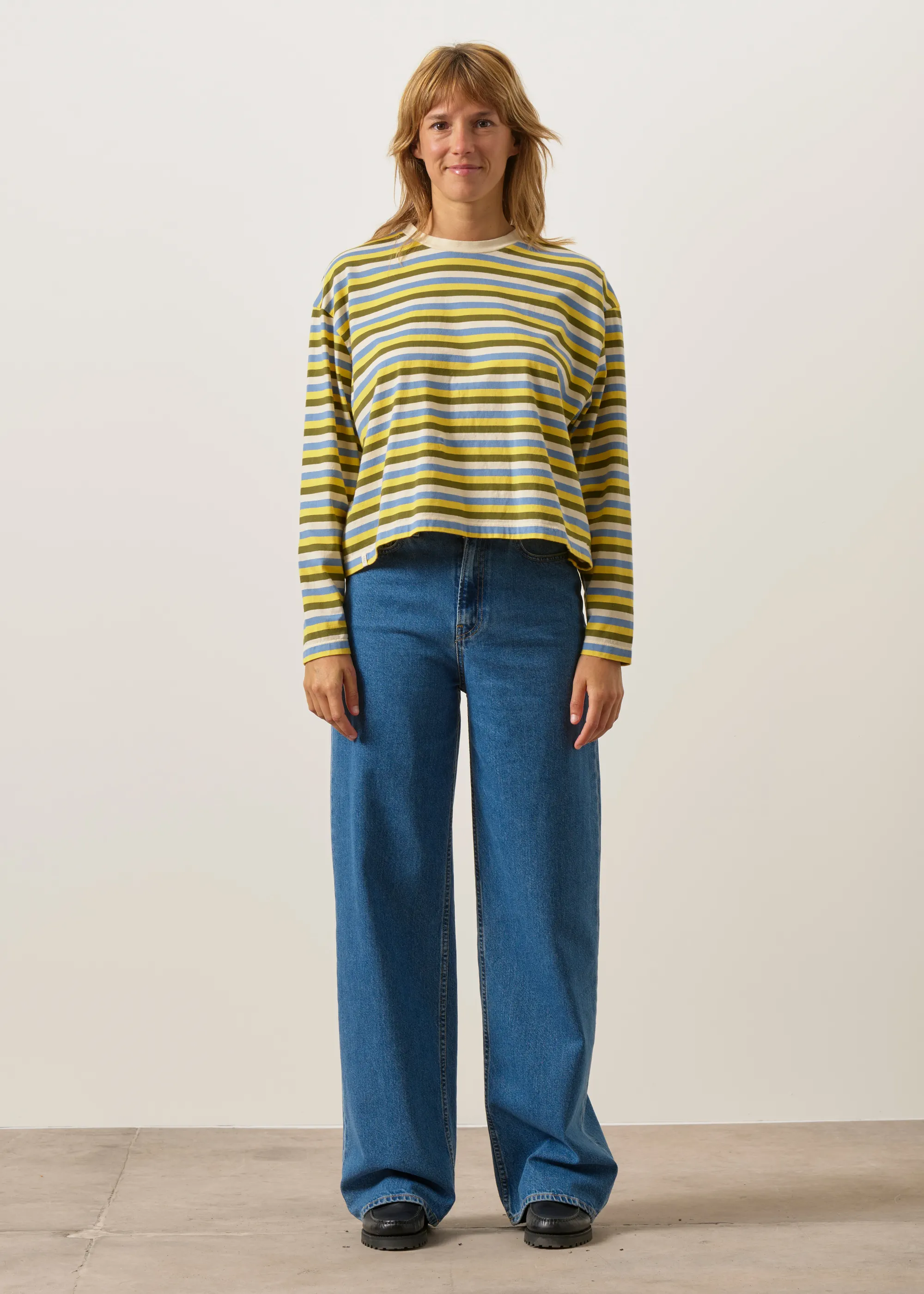 Tee shirt manches longues oversize en coton bio | lait, Graine, photo 4