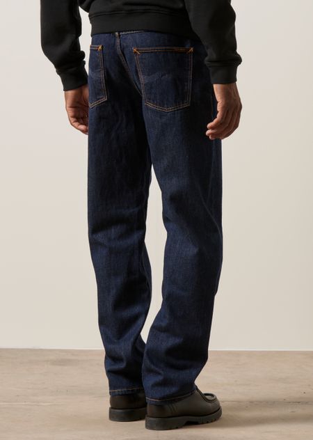Jean droit large en coton bio  brut "rad rufus blue one wash", Nudie Jeans, photo 6