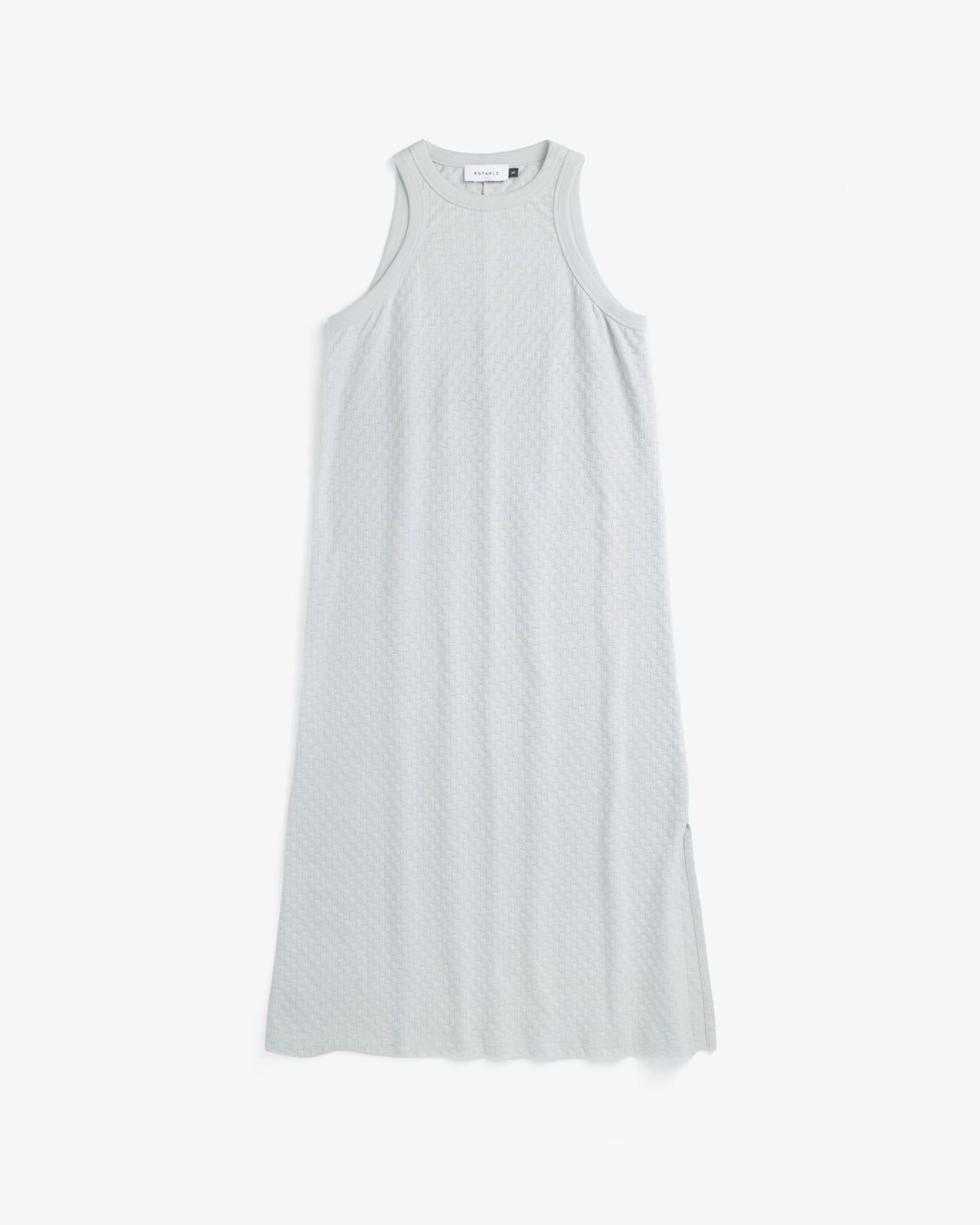 Robe midi en coton bio | bleu ciel "knit dress - moonlight grey", Rotholz, photo 5