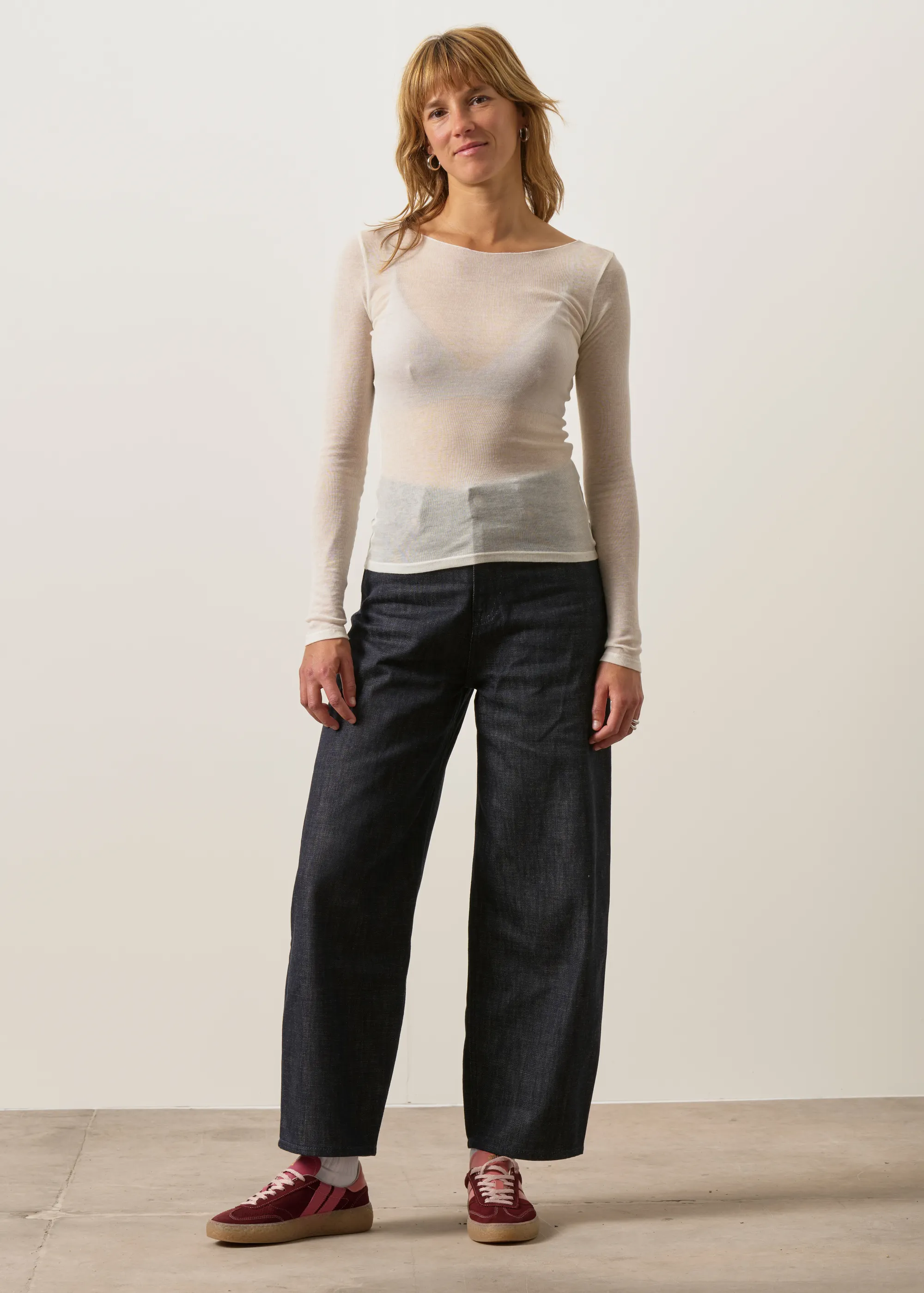 Tee-shirt seconde peau en tencel et laine mérinos  | écru "Milla", WeDressFair, photo 3
