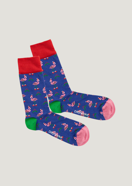 Chaussettes en coton bio | multicolore "flamingo fest" - Dilly socks