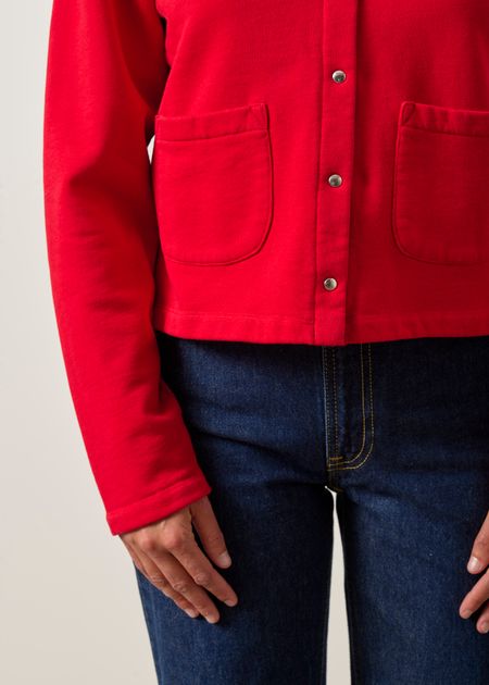 Gilet en coton bio | rouge - WeDressFair