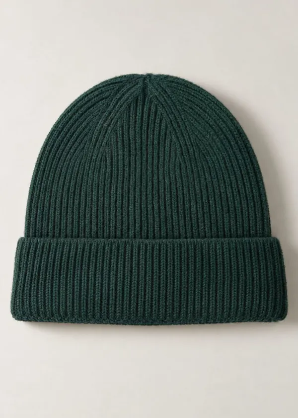 Bonnet en laine mérinos recyclée | vert émeraude, WeDressFair