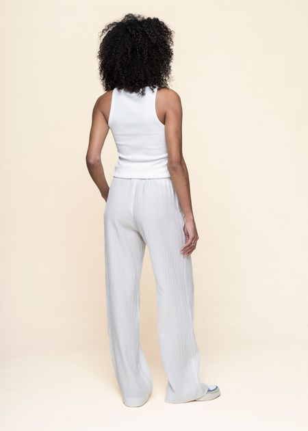 Hose in Knitteroptik aus Tencel | Weiß "hava - offwhite", Jan'n June, Foto 4