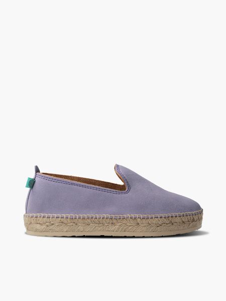 Espadrilles lilas en cuir certifié - sabina velours lavender - Genuins