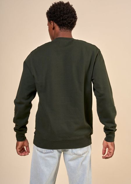 Sweat en coton bio | vert "hunter green", Colorful Standard, photo 2