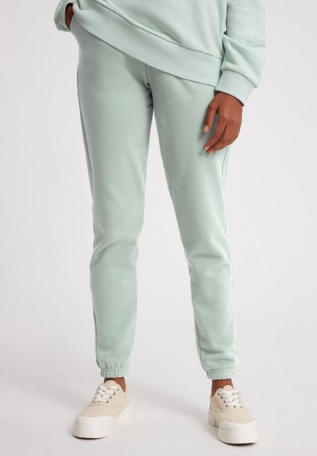 Pantalon de jogging vert d'eau en coton bio - ivaa sage green