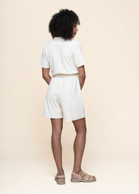 Combi-short éponge en coton bio | écru "construire - vanille", Graine, photo 4