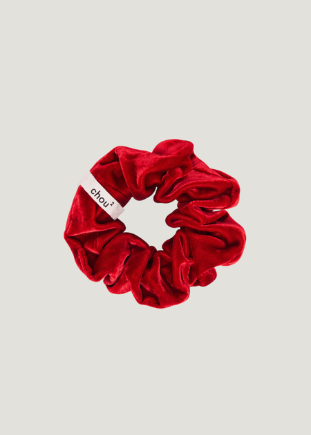 Chouchou en velours upcyclé | rouge "chouchou en velours rouge - grand" - Chou²