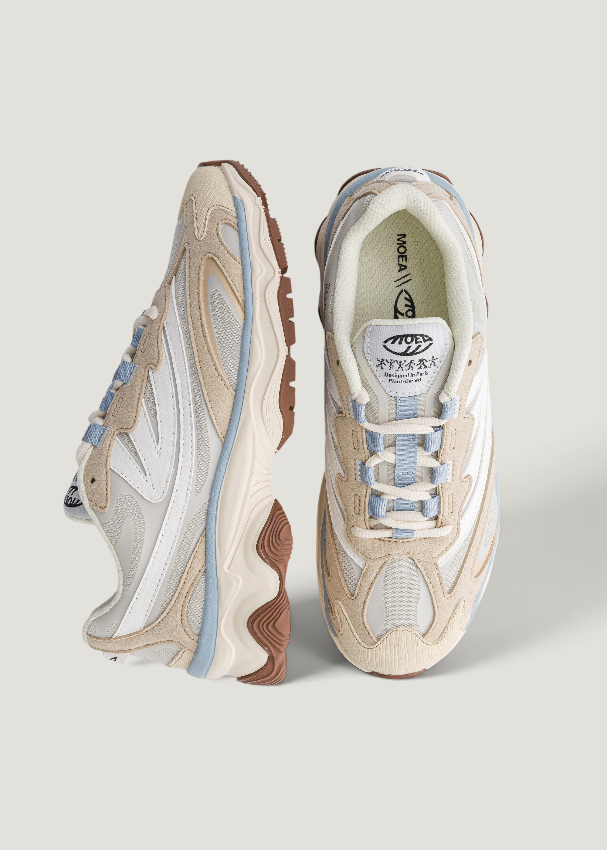 Vegane Sneaker | Dragonfly  - beige & white - corn, Moea, Foto 2