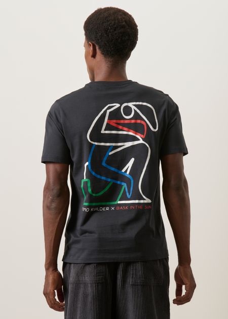 T-shirt imprimé droit en coton bio, Bask in the Sun