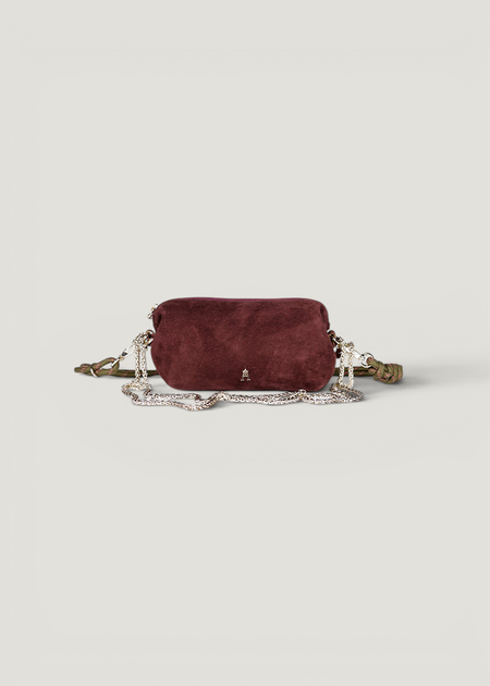 Sac à main en suède | bordeaux "nuage - suede burgundy"