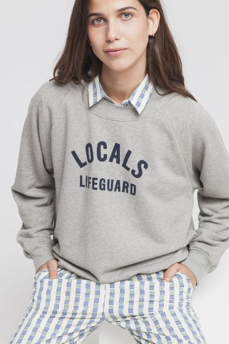 Sweat gris en coton bio - locals lifeguard