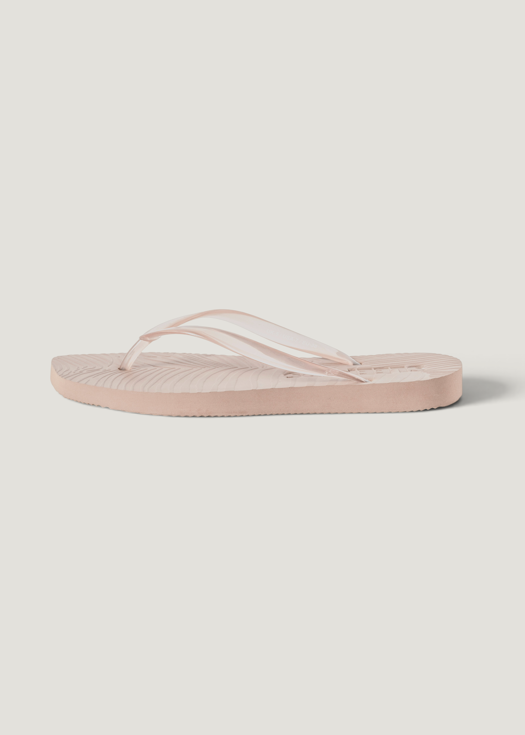 Zehentrenner aus Naturkautschuk | beige "Tapered eggnog clear trans", Sleepers, Foto 2