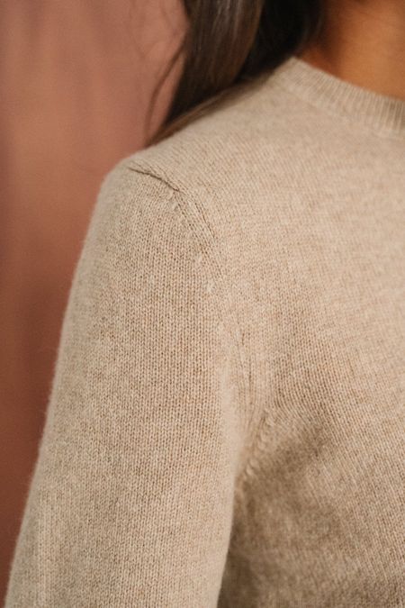 Pull droit en laine mérinos recyclée | beige, WeDressFair, photo 4