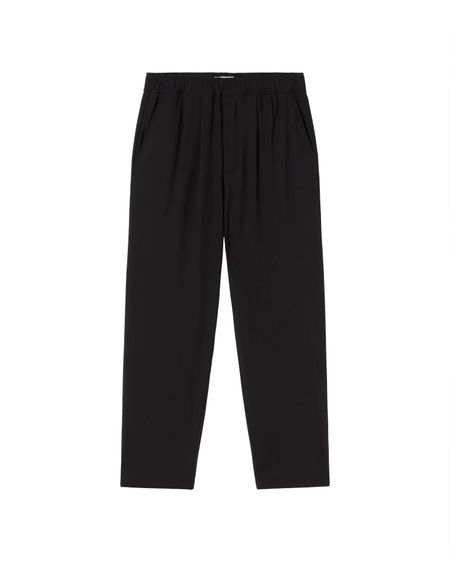 Pantalon droit en laine | noir "black damien pants", Thinking Mu, photo 6