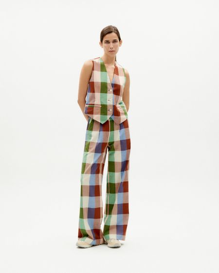 Gilet sans manches en coton bio | multicolore "colorful edith vest", Thinking Mu, photo 5